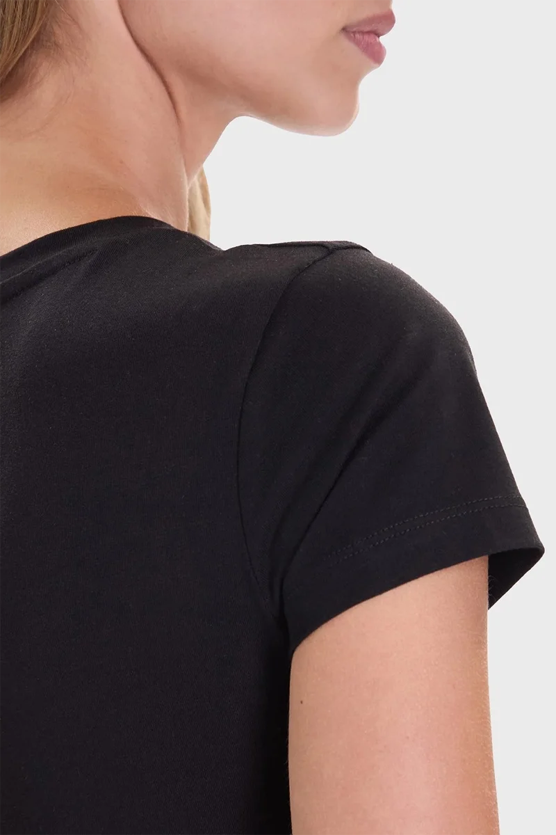 Guess Leo Kadın Siyah Slim Fit T-Shirt W5BI28J1314-JBLK