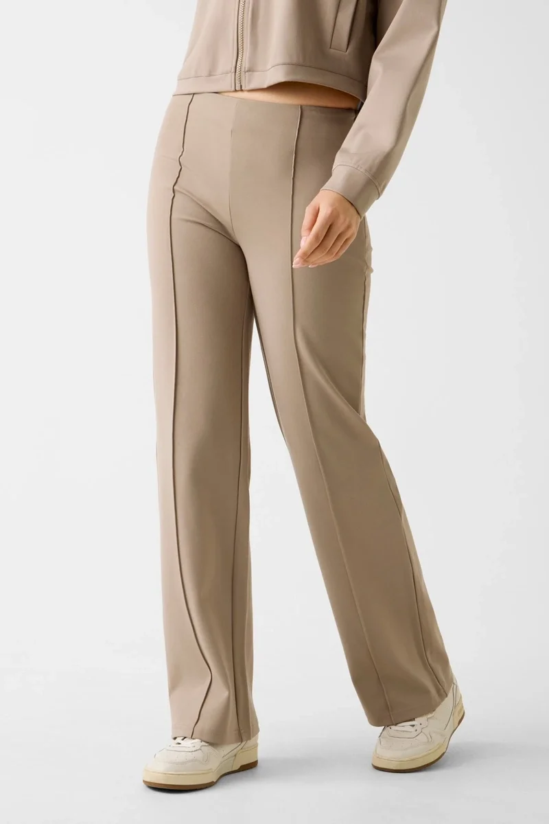 Guess Lia Düz Paça Kadın Bej Eşofman Altı V6RB04KCJY2-A117