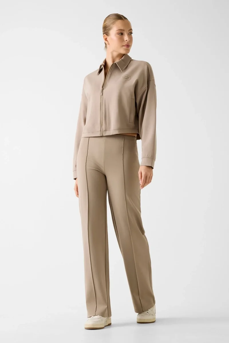 Guess Lia Düz Paça Kadın Bej Eşofman Altı V6RB04KCJY2-A117