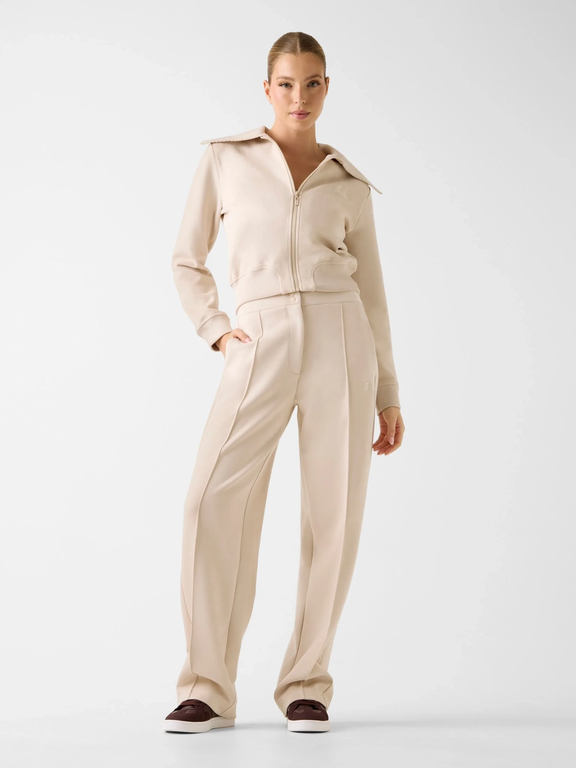 Guess Lia Tam Fermuarlı Kadın Çok Renkli Sweatshirt V6RQ04KCJY2-G1FV