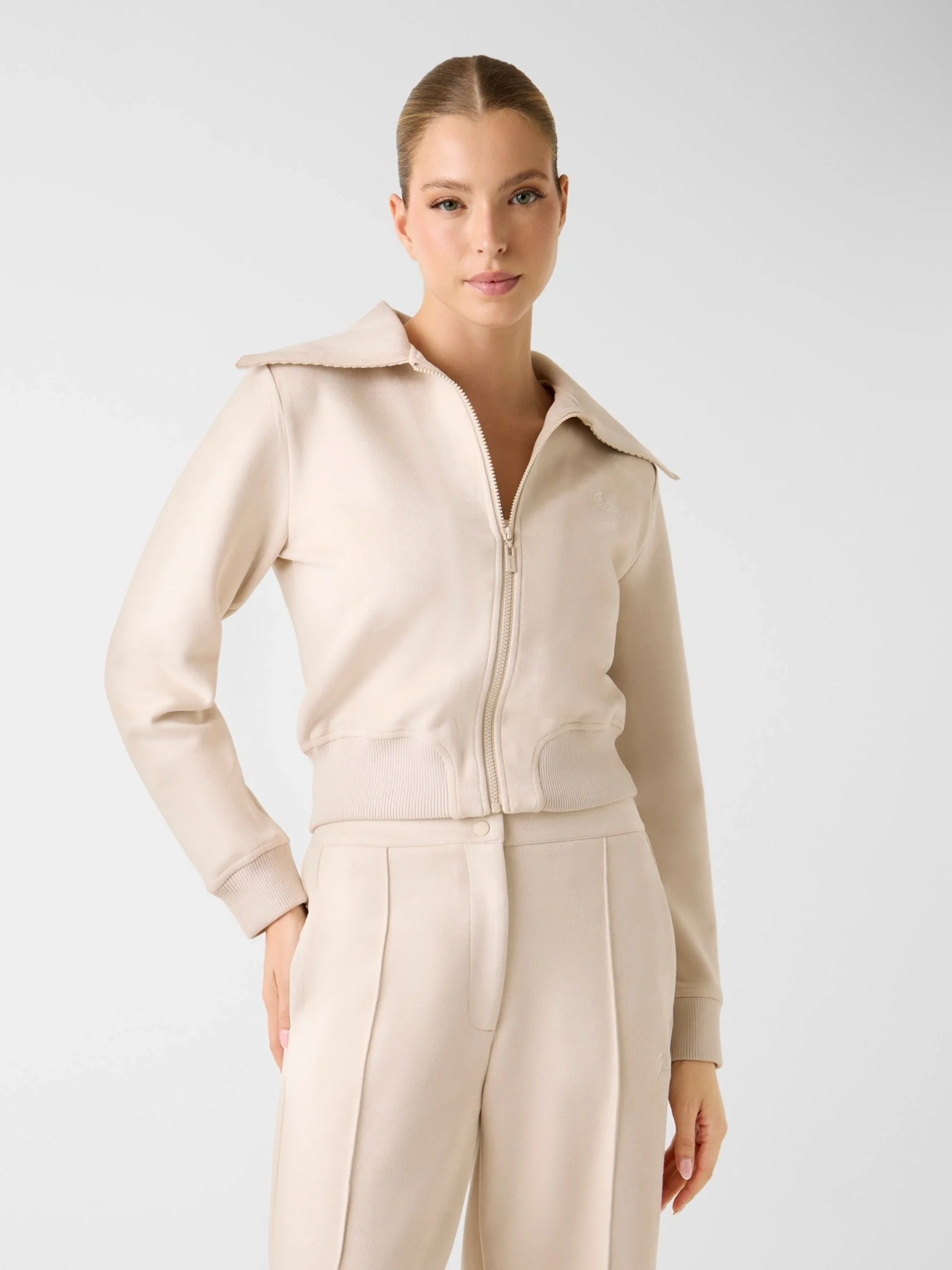 Guess Lia Tam Fermuarlı Kadın Çok Renkli Sweatshirt V6RQ04KCJY2-G1FV