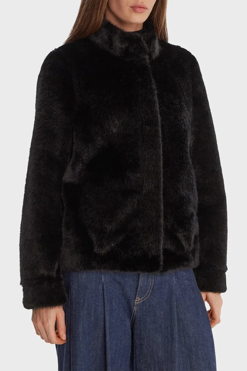 Guess Luna Kadın Siyah Kürk W5BL64W3920-JBLK