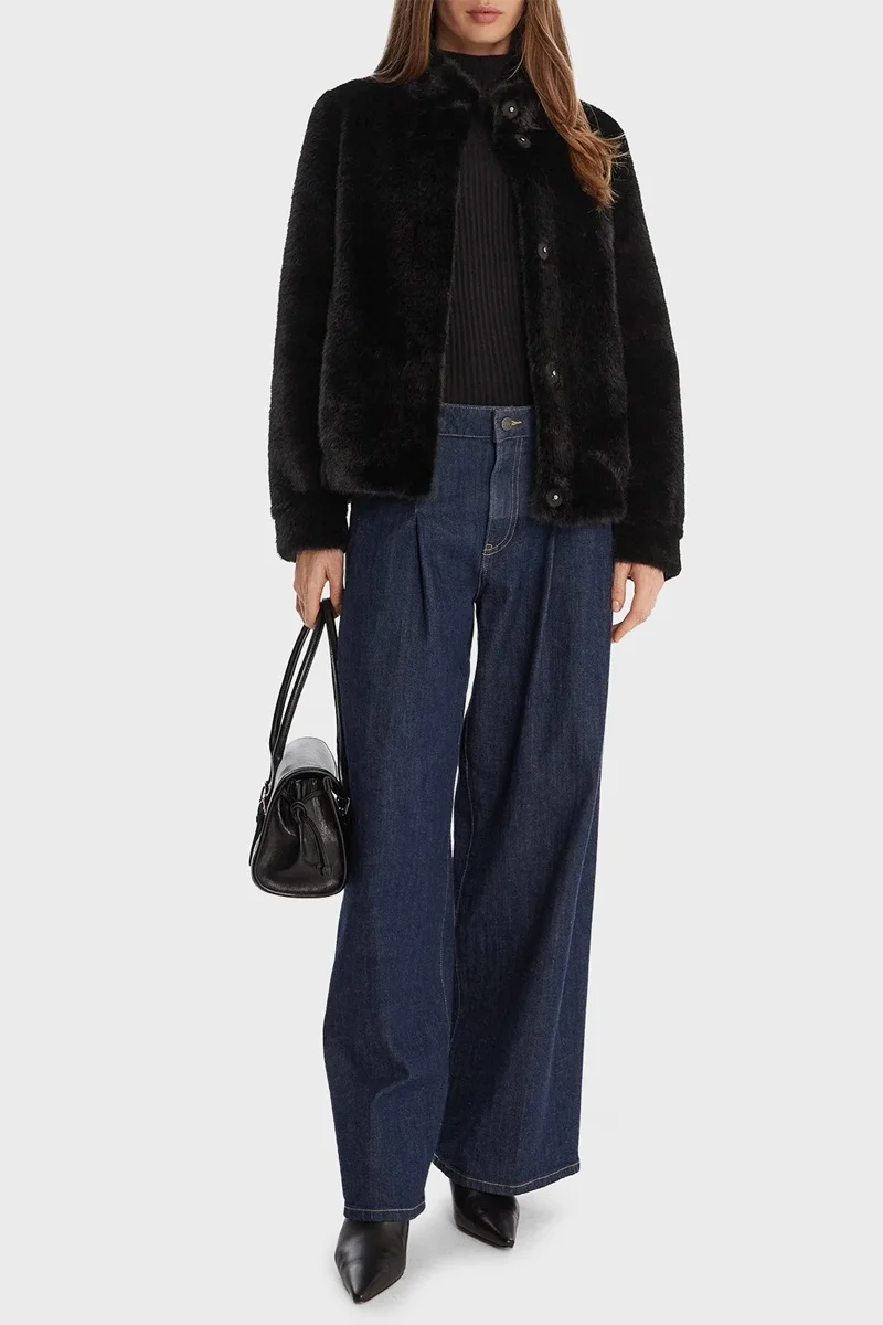 Guess Luna Kadın Siyah Kürk W5BL64W3920-JBLK