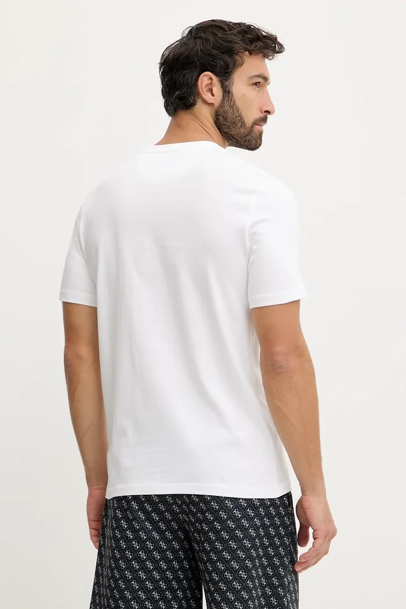 Guess Luta Bisiklet Yaka Kısa Kollu Erkek Beyaz T-shirt Z6RI03I3Z14-G011