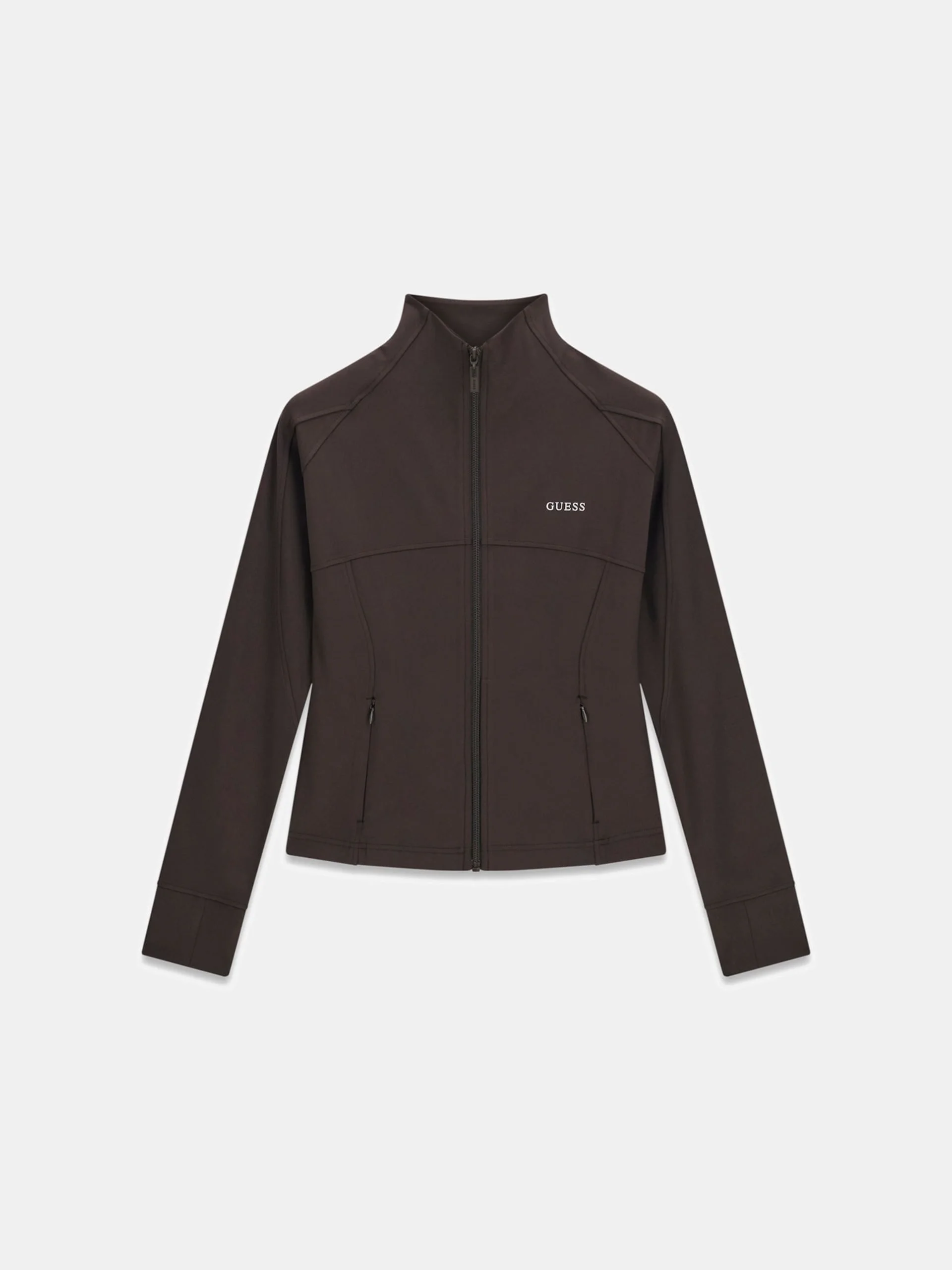 Guess Margot Uzun Kollu Fermuarlı Aktif Kadın Kahverengi Ceket V6RP15KD952-A10K