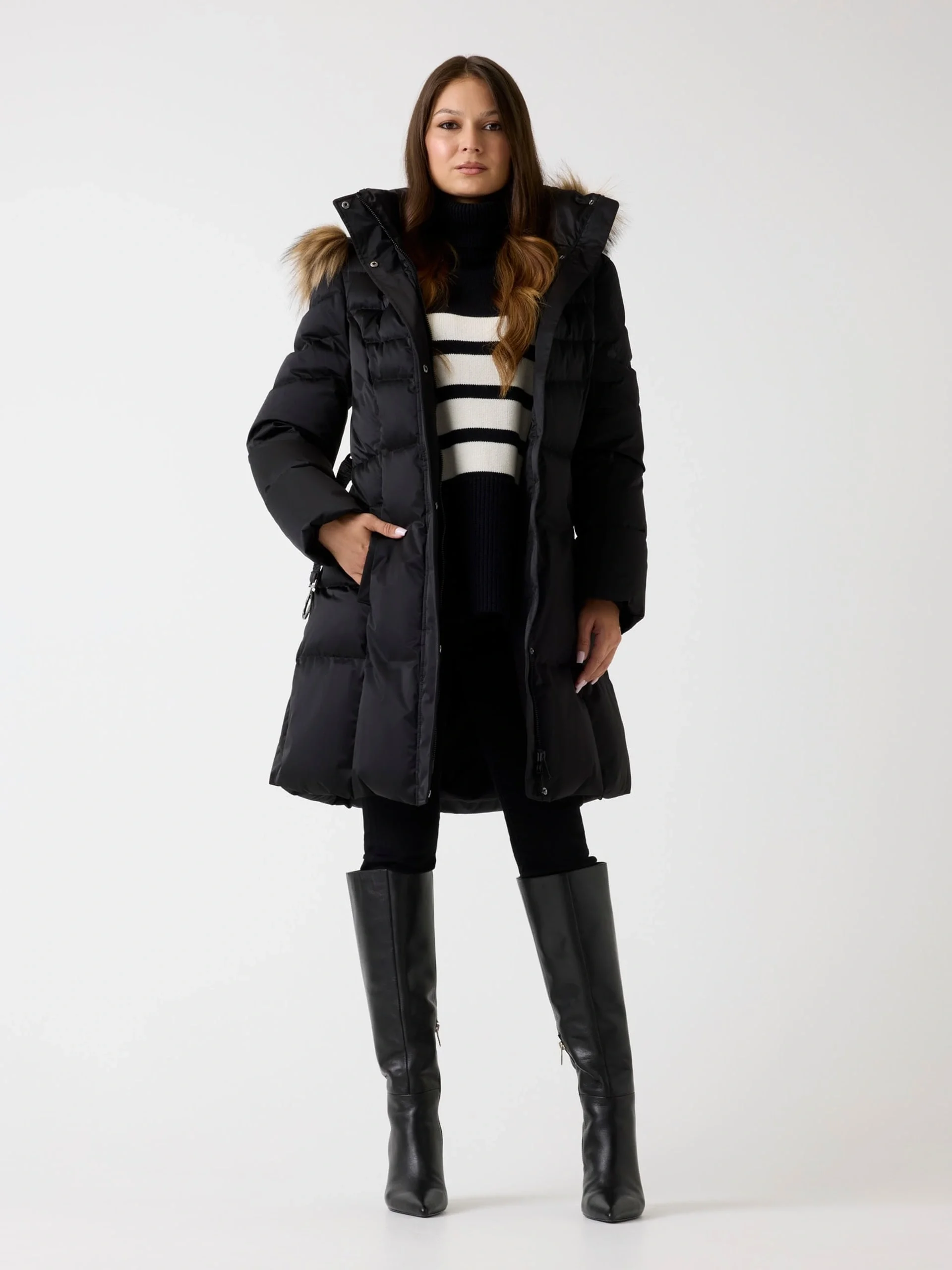 Guess Marina Kadın Siyah  Mont  W5BL30W2802-JTMU