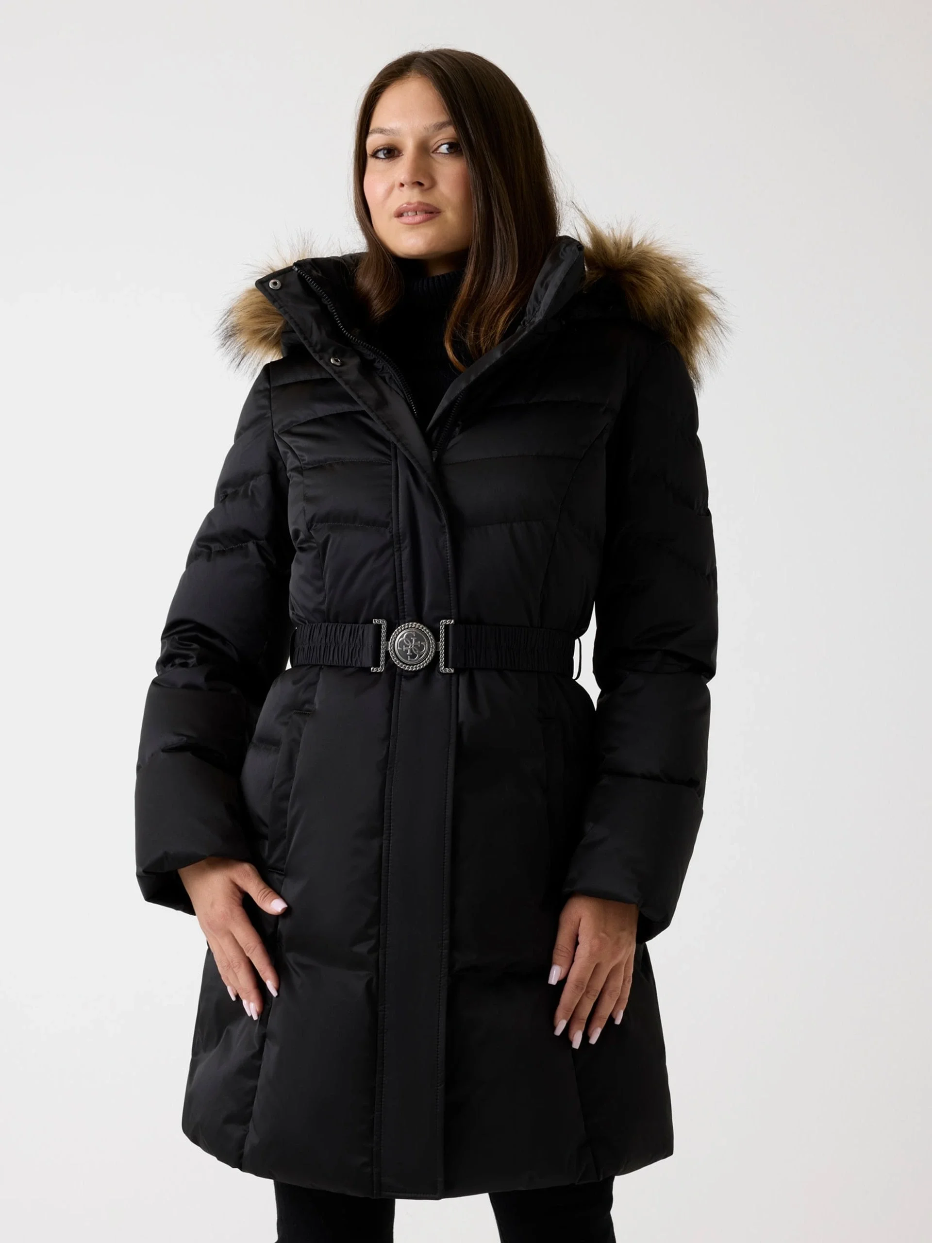 Guess Marina Kadın Siyah  Mont  W5BL30W2802-JTMU