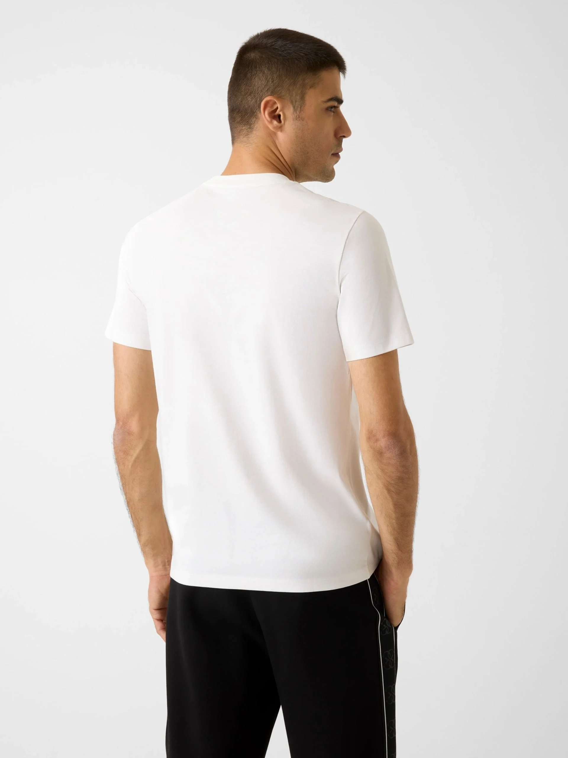 Guess Maska Bisiklet Yaka Kısa Kollu Erkek Beyaz T-shirt Z6RI15I3Z14-G018