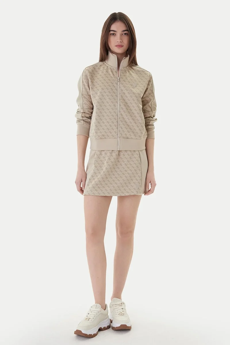 Guess Maya 4G Tam Fermuarlı Kadın Çok Renkli Sweatshirt V6RQ08K2042-FNN0