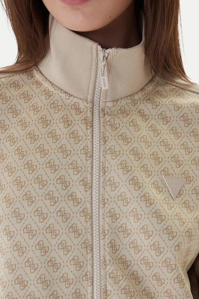 Guess Maya 4G Tam Fermuarlı Kadın Çok Renkli Sweatshirt V6RQ08K2042-FNN0