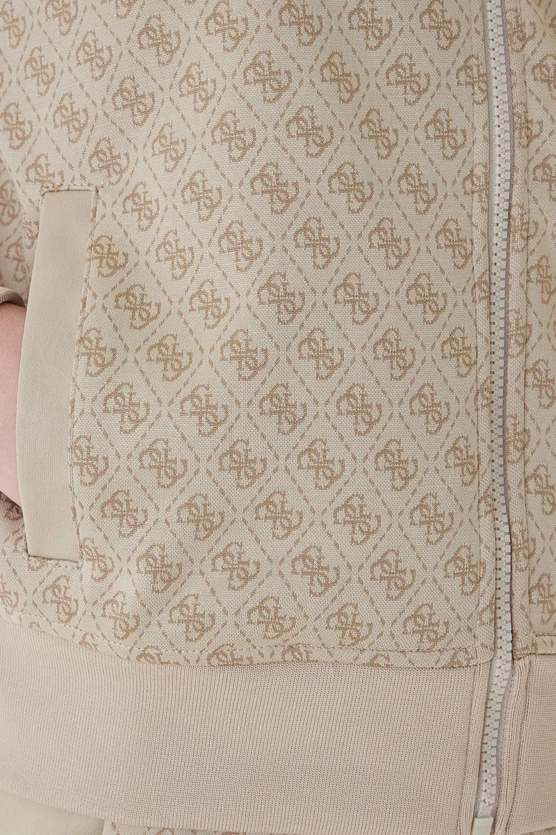 Guess Maya 4G Tam Fermuarlı Kadın Çok Renkli Sweatshirt V6RQ08K2042-FNN0