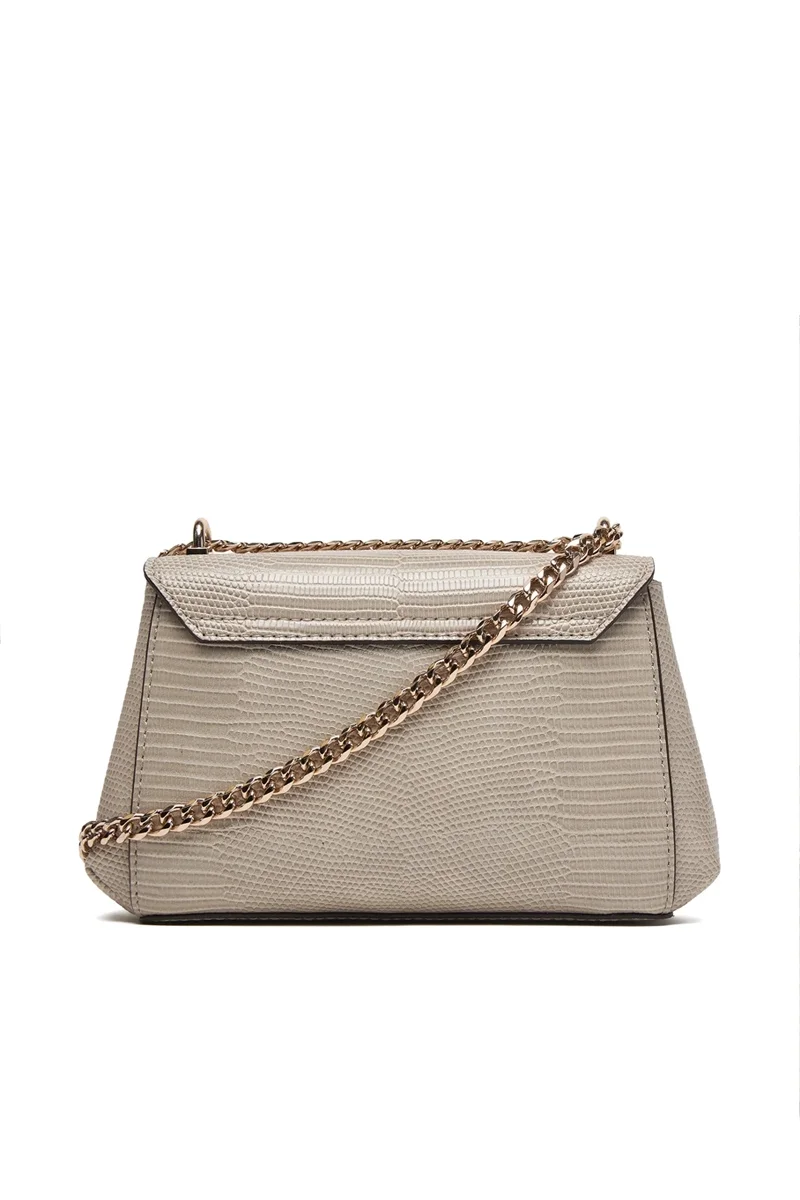 Guess Melinda Mini Dönüştürülebilir Çapraz Askılı Kapaklı Kadın Bej Omuz Çantası HWKL9933780-LTA