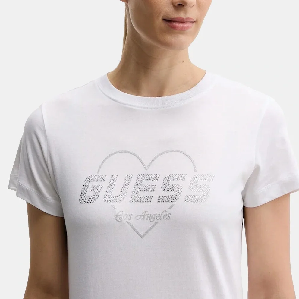 Guess Narciso Kadın Beyaz Aktif Regular Fit T-Shirt V5GI10K9RM1-G018