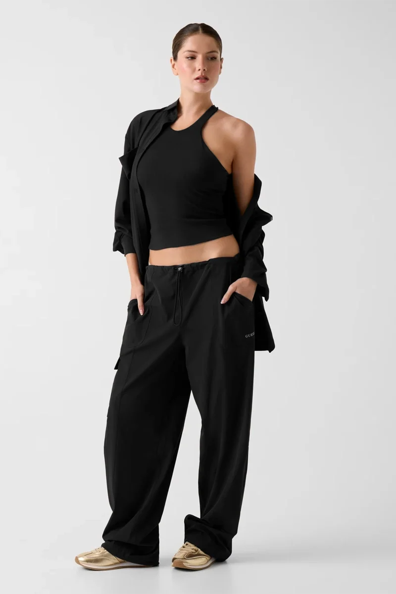 Guess Nat Kargo Kadın Siyah Eşofman Altı V6RB16WL232-JBLK
