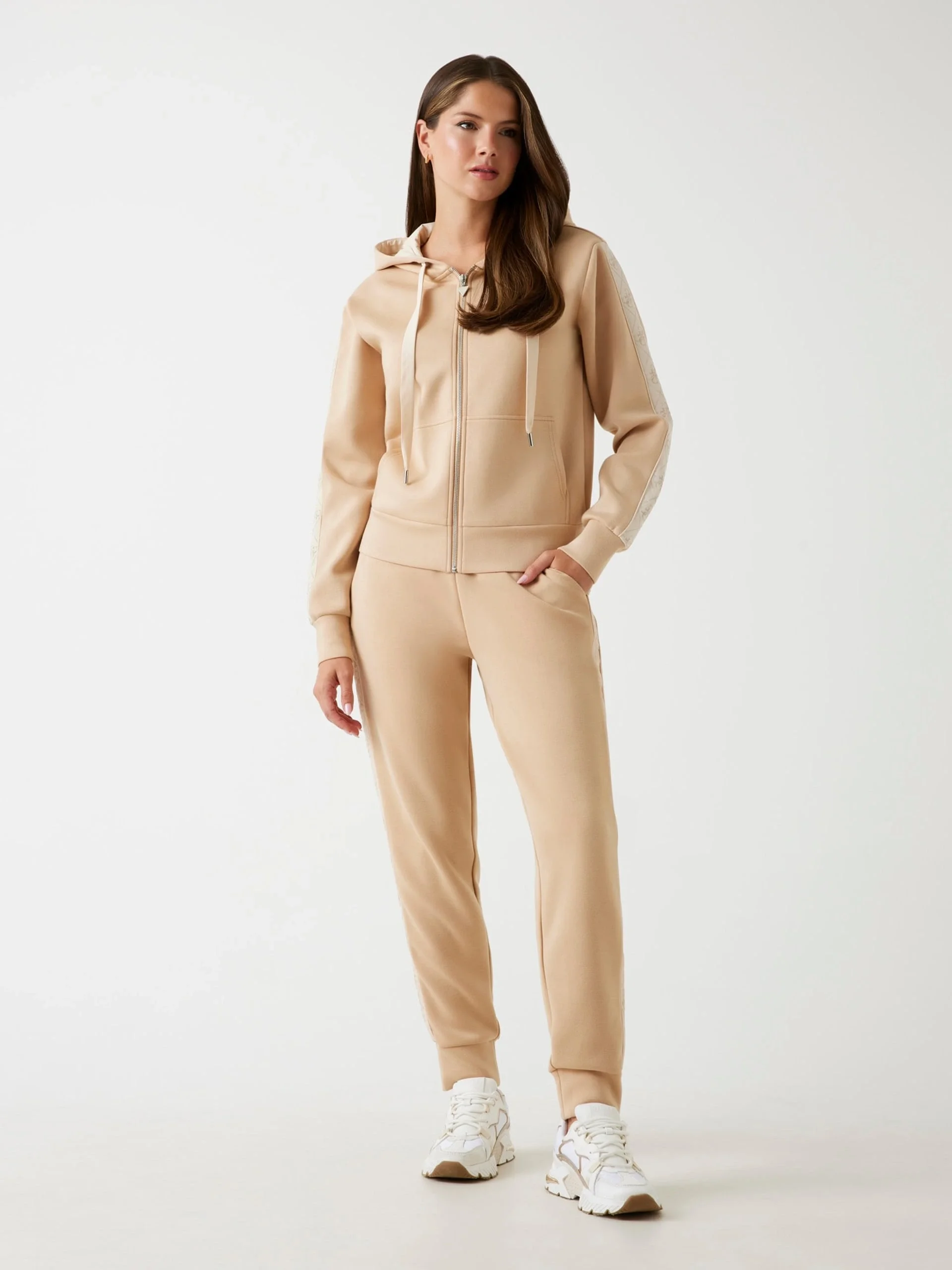 Guess New Victoire Kadın Krem Scuba Pantolon W5YB11KBYE2-A11T