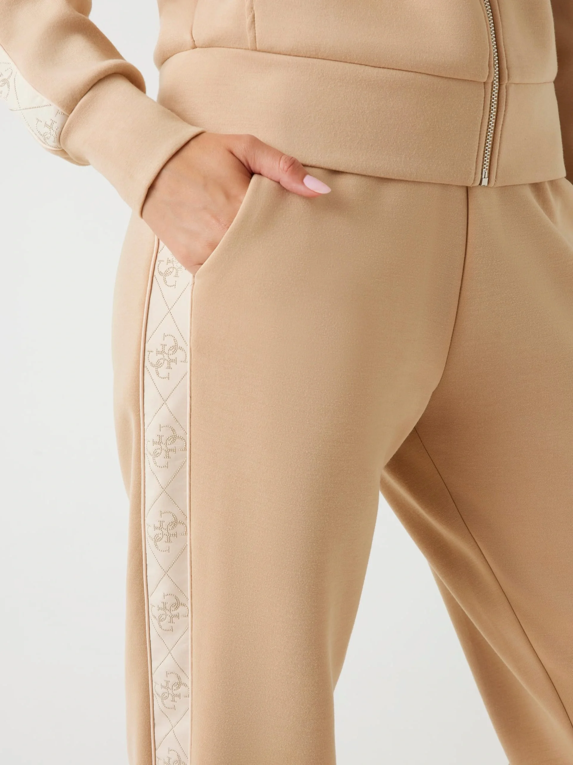 Guess New Victoire Kadın Krem Scuba Pantolon W5YB11KBYE2-A11T