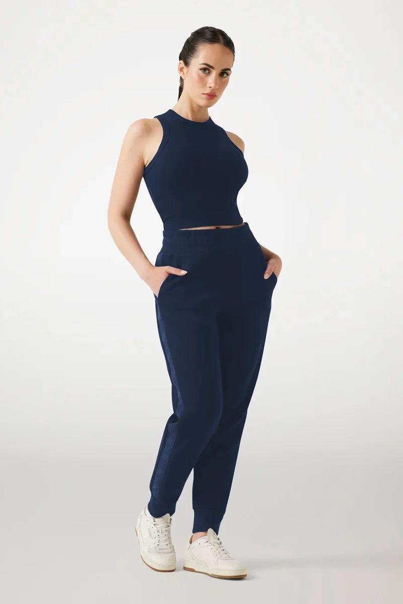 Guess New Victoire Kadın Mavi Scuba Pantolon W5YB11KBYE2-G7J6