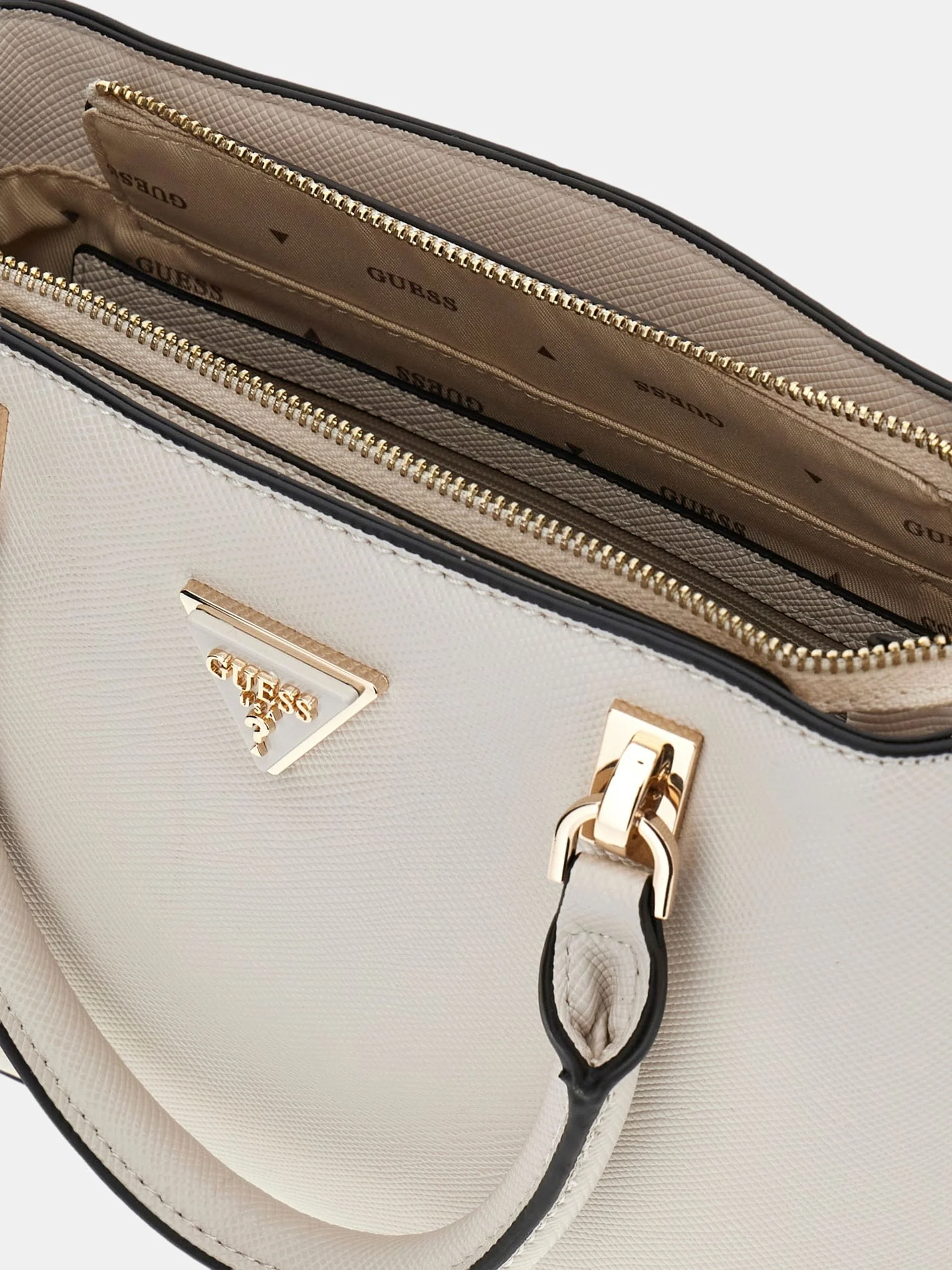 Guess Noelle II Küçük Çok Fonksiyonlu Kadın Ekru El Çantası HWZG9672050-BON