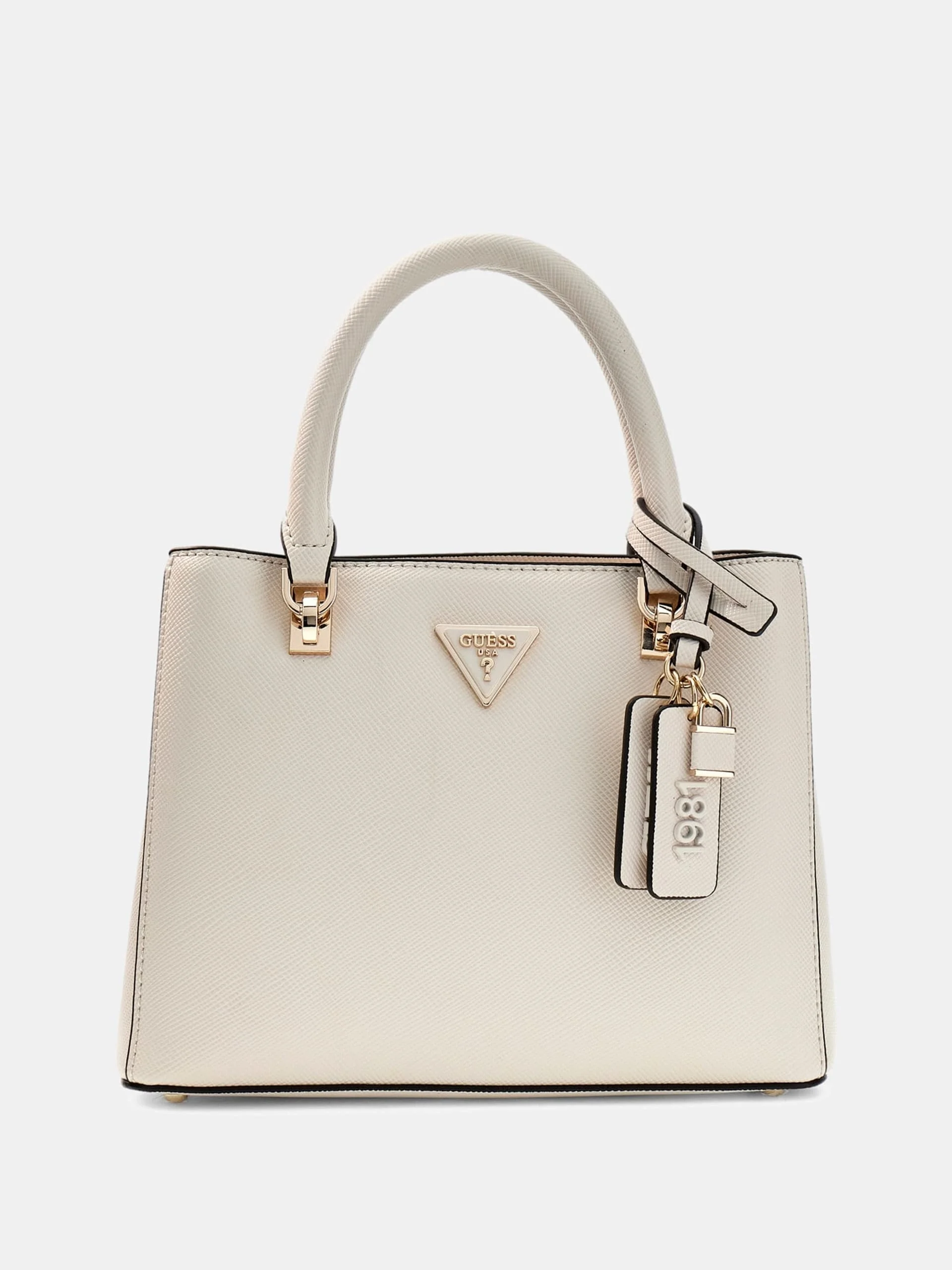 Guess Noelle II Küçük Çok Fonksiyonlu Kadın Ekru El Çantası HWZG9672050-BON