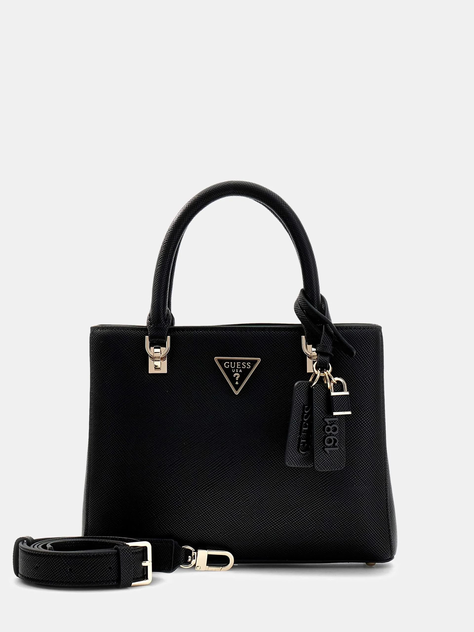 Guess Noelle II Küçük Çok Fonksiyonlu Kadın Siyah El Çantası HWZG9672050-BLA