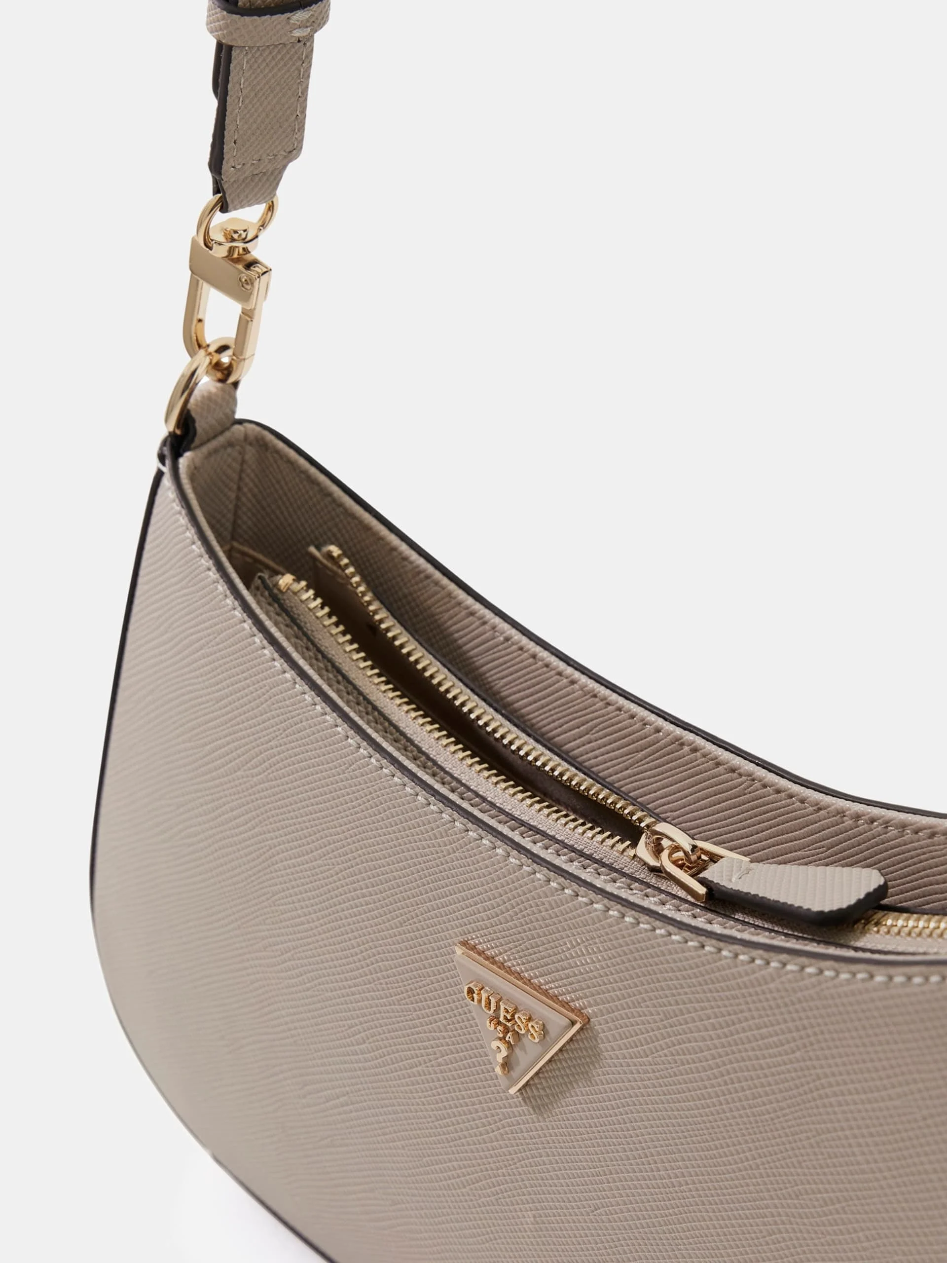 Guess Noelle II Üstten Fermuarlı Omuz Kadın Kahverengi El Çantası HWZG9672180-TAU