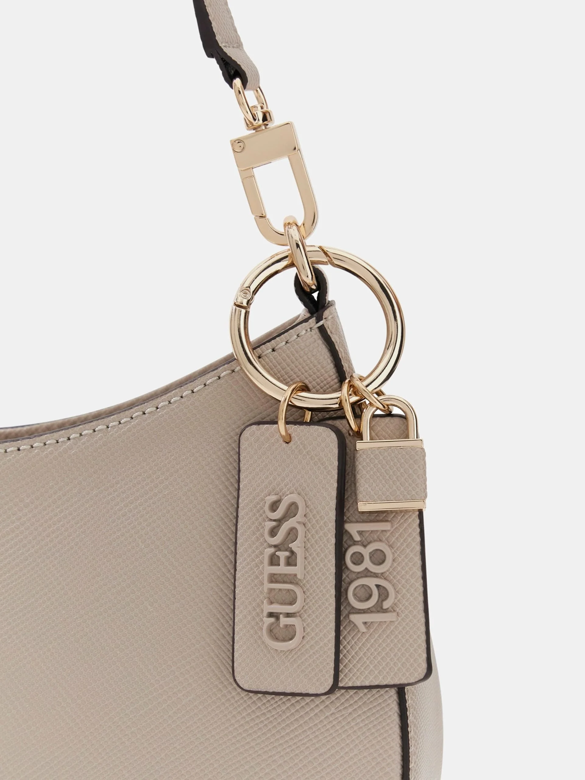 Guess Noelle II Üstten Fermuarlı Omuz Kadın Kahverengi El Çantası HWZG9672180-TAU
