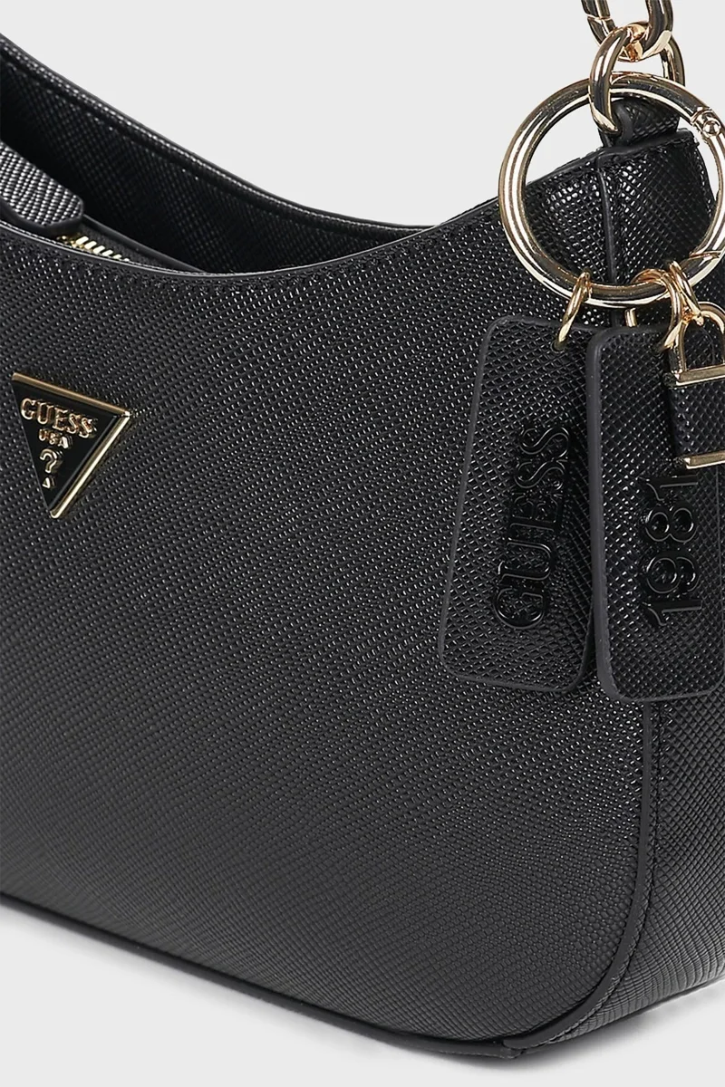 Guess Noelle II Üstten Fermuarlı Omuz Kadın Siyah El Çantası HWZG9672180-BLA