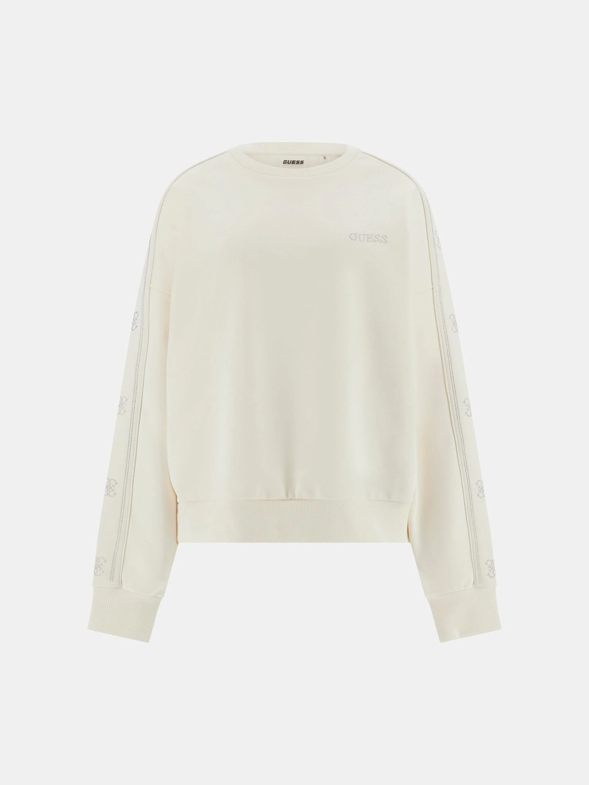 Guess Octavia Bisiklet Yaka Kadın Beyaz Sweatshirt V6RQ96KCX22-G027