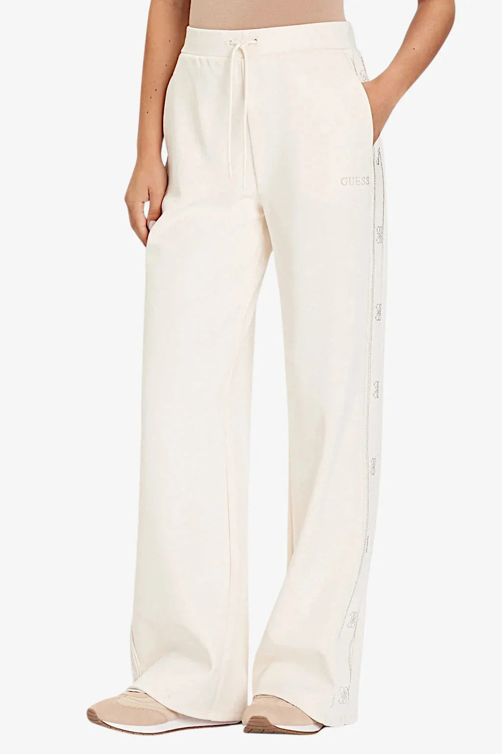 Guess Octavia Kadın Beyaz Aktif Palazzo Fit Eşofman Altı V5BB12KCX22-G1H6