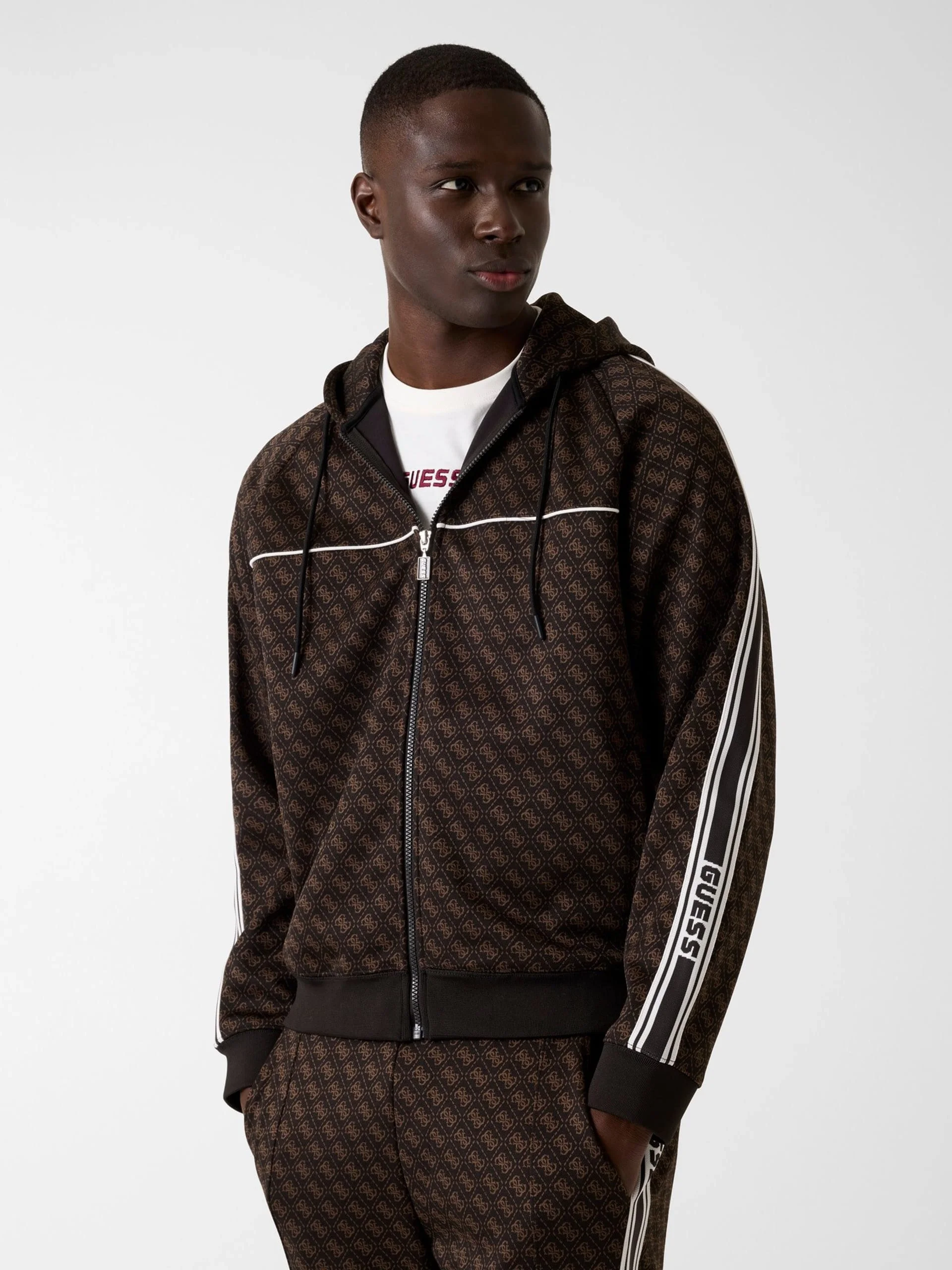 Guess Parimo 4G Tam Fermuarlı Erkek Çok Renkli Sweatshirt Z5BQ13K2042-FNJY