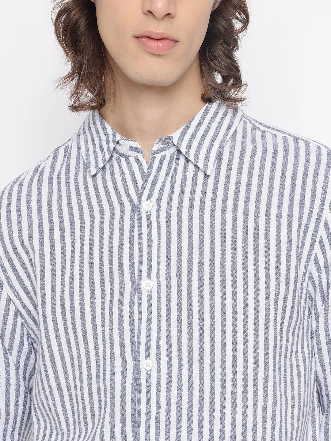 Guess Parker Erkek Mavi Keten Karışımlı Gömlek M5YH16WHC20-F7IX