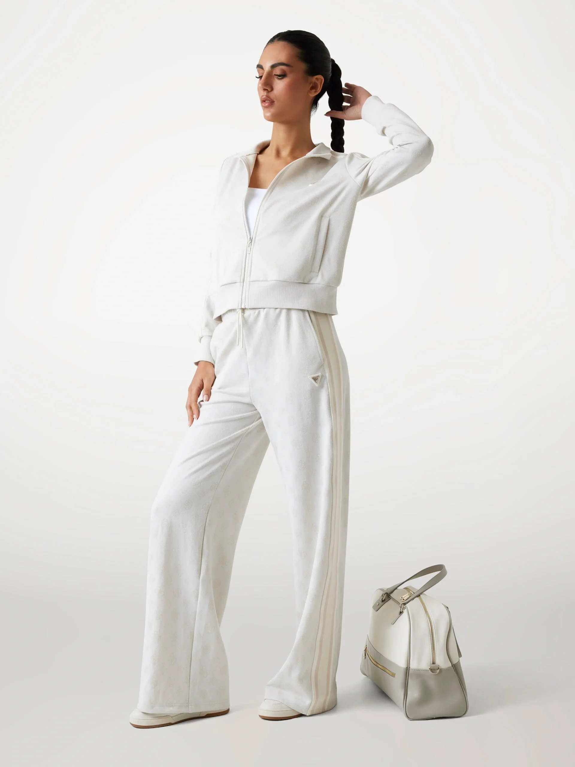 Guess Peony Kadın Beyaz Aktif Palazzo Fit Eşofman Altı V5YB10K0282-F0ER