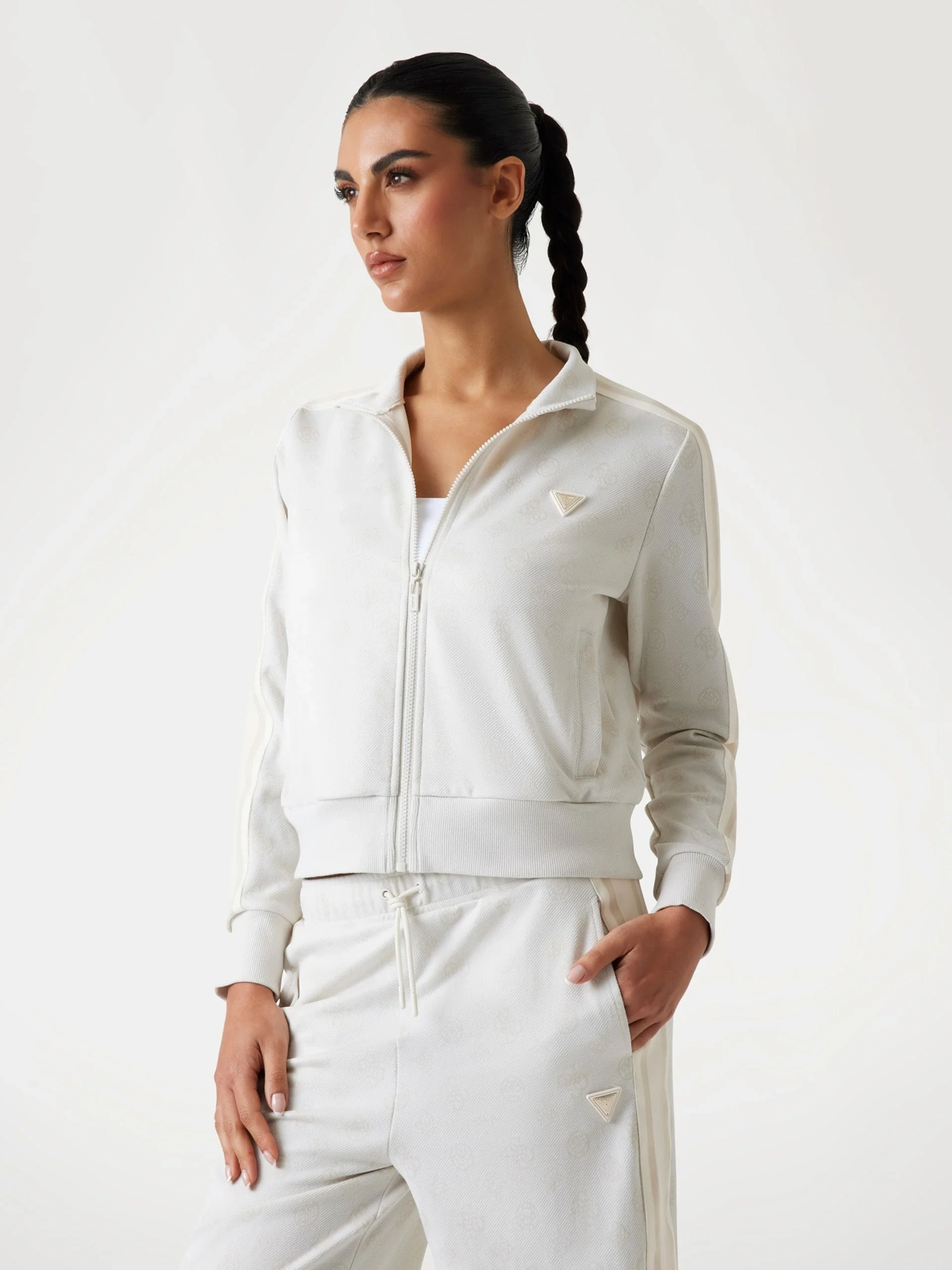 Guess Peony Kadın Beyaz Aktif Sweatshirt V5YQ07K0282-F0ER