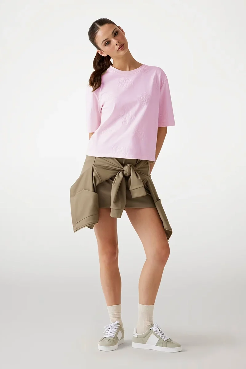 Guess Peony Kadın Çok Renkli Aktif Boxy Fit T-Shirt V5YI10I3Z14-F6FO