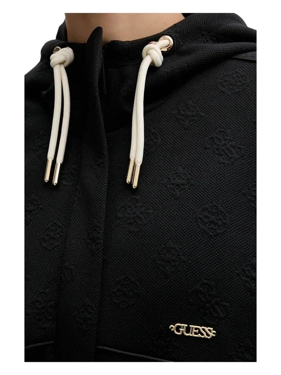 Guess Peony Kadın Siyah Aktif  Eşofman Üstü V5YQ05KBSL2-FJ8A