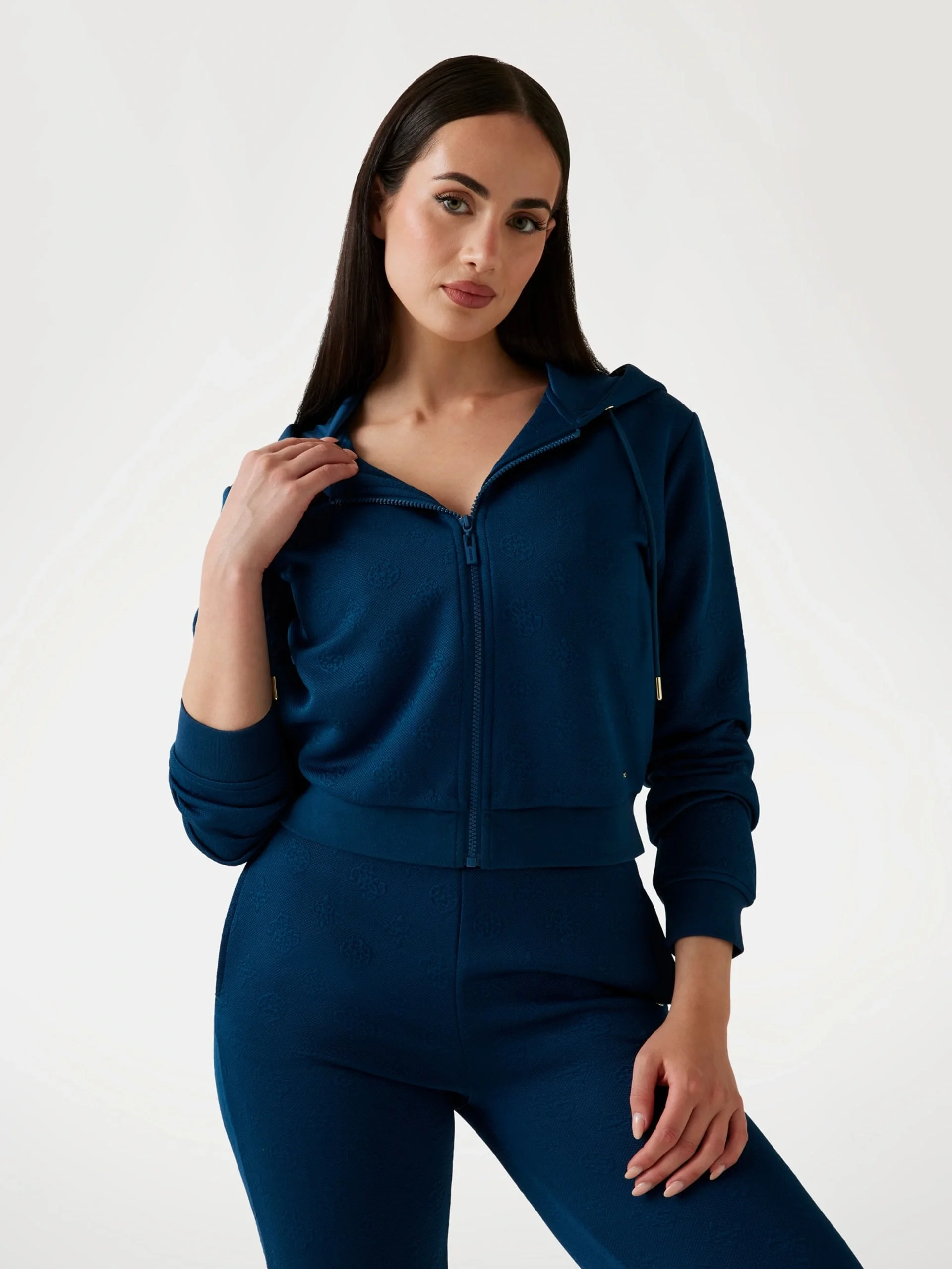 Guess Peony Kadın Yeşil Aktif  Eşofman Üstü  V5YQ06KBSL2-FBBO