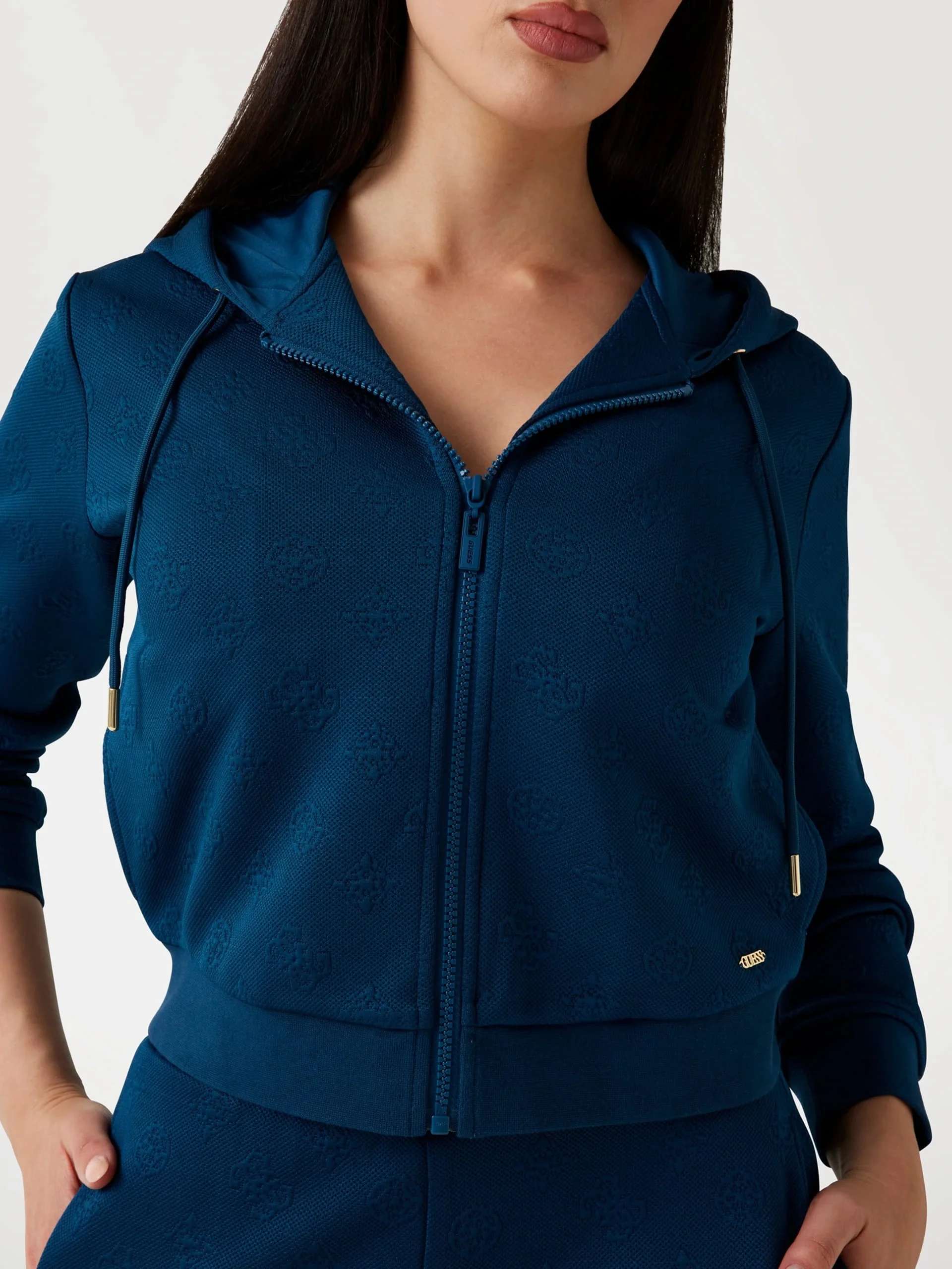 Guess Peony Kadın Yeşil Aktif  Eşofman Üstü  V5YQ06KBSL2-FBBO