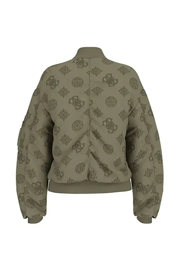 Guess Philomene Kadın Yeşil Bomber Ceket W5YL08WHDK2-G896