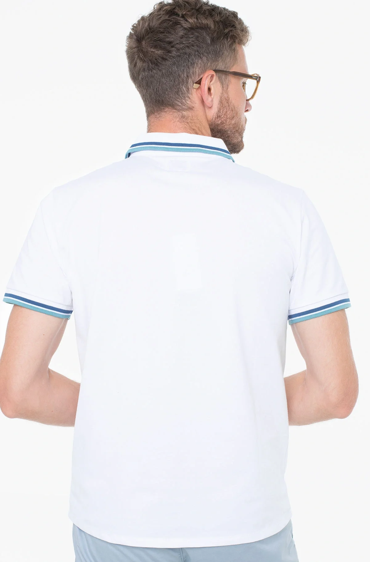 Guess Pique Erkek Beyaz Regular Fit Polo T-Shirt M5YP38KARS2-F0CF