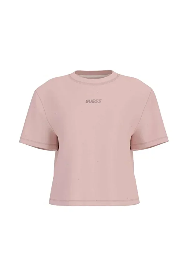 Guess Primula Kadın Pembe Aktif Boxy Fit T-Shirt V5GI00I3Z14-G6O1