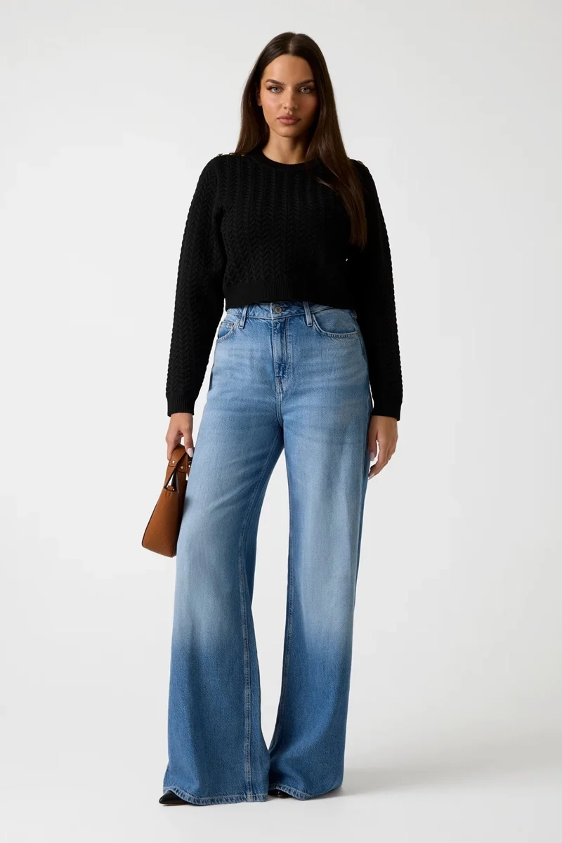 Guess Puruka Kadın Siyah Triko W5BR87Z3LX2-JBLK