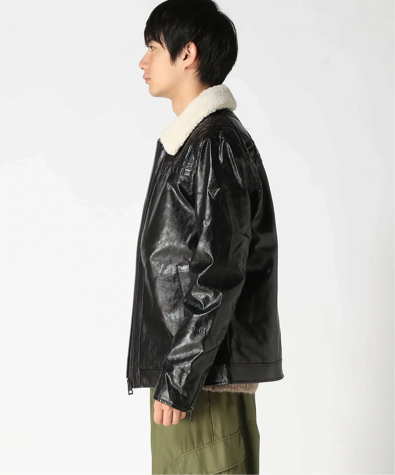 Guess Quilting Erkek Siyah Ceket M5BL2NW0390-JBLK