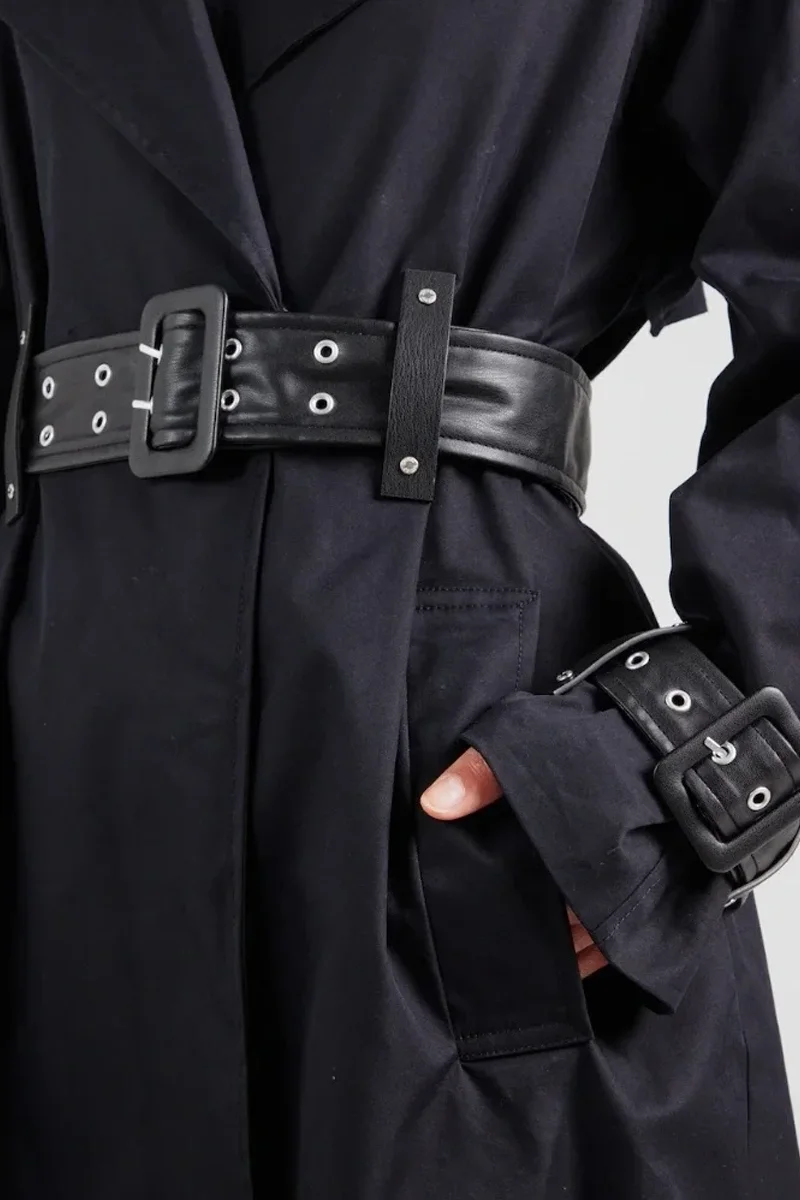 Guess Raphaelle Kadın Siyah Trençkot W5YL02WHDF1-JBLK