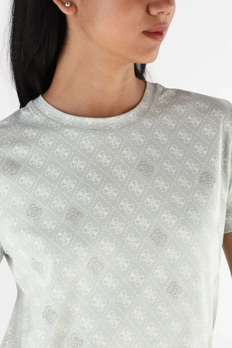 Guess Rhombus Kadın Çok Renkli Aktif Regular Fit T-Shirt V5BI14I3Z14-P8IR