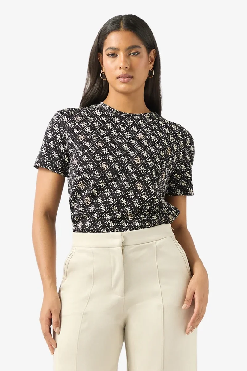 Guess Rhombus Kadın Çok Renkli Aktif Regular Fit T-Shirt V5BI14I3Z14-PJ5U