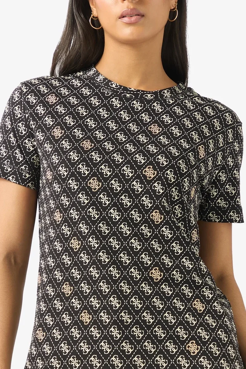 Guess Rhombus Kadın Çok Renkli Aktif Regular Fit T-Shirt V5BI14I3Z14-PJ5U