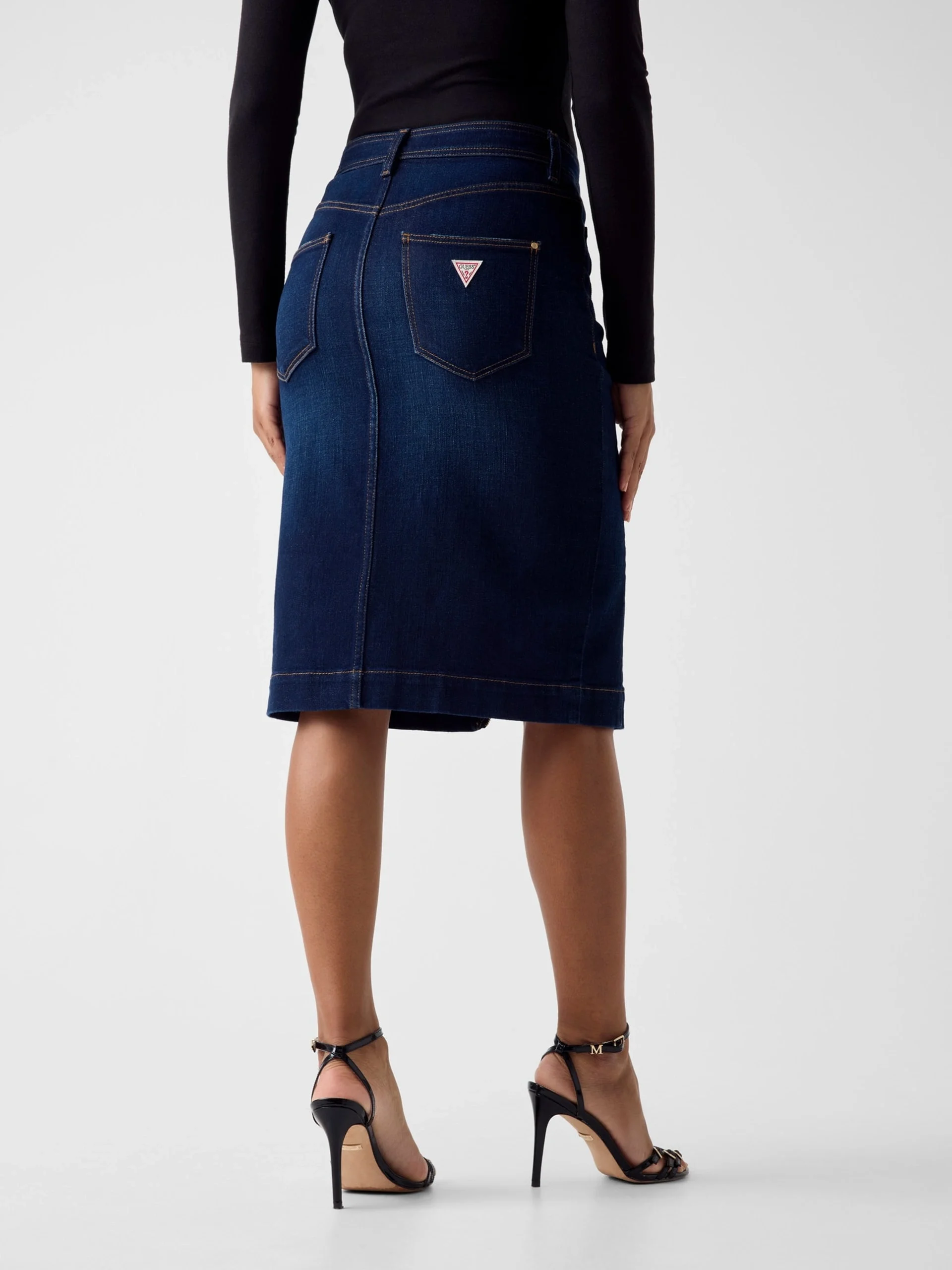Guess Rosita Longuette Kadın Lacivert Etek W6RD0UD6881-BLJO