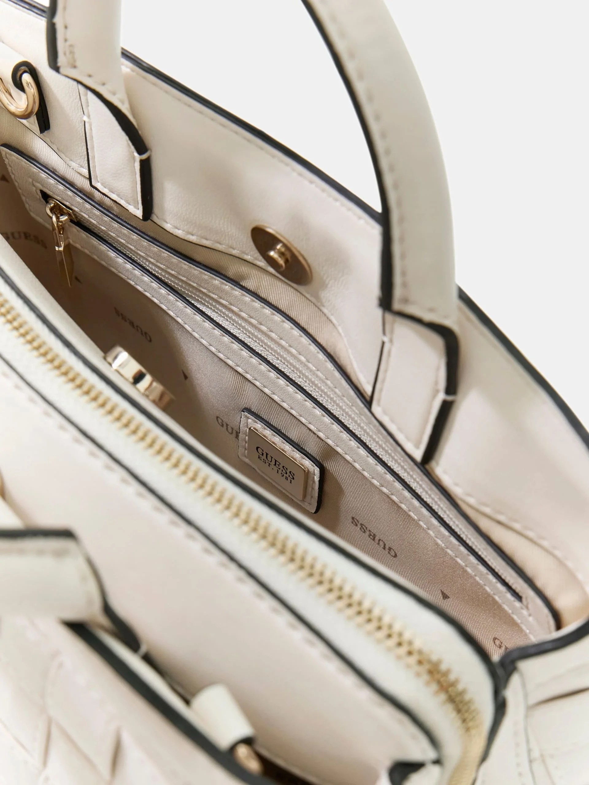 Guess Sandy Küçük Girlfriend El ve Omuz Kadın Beyaz El Çantası HWWG8418050-OFF