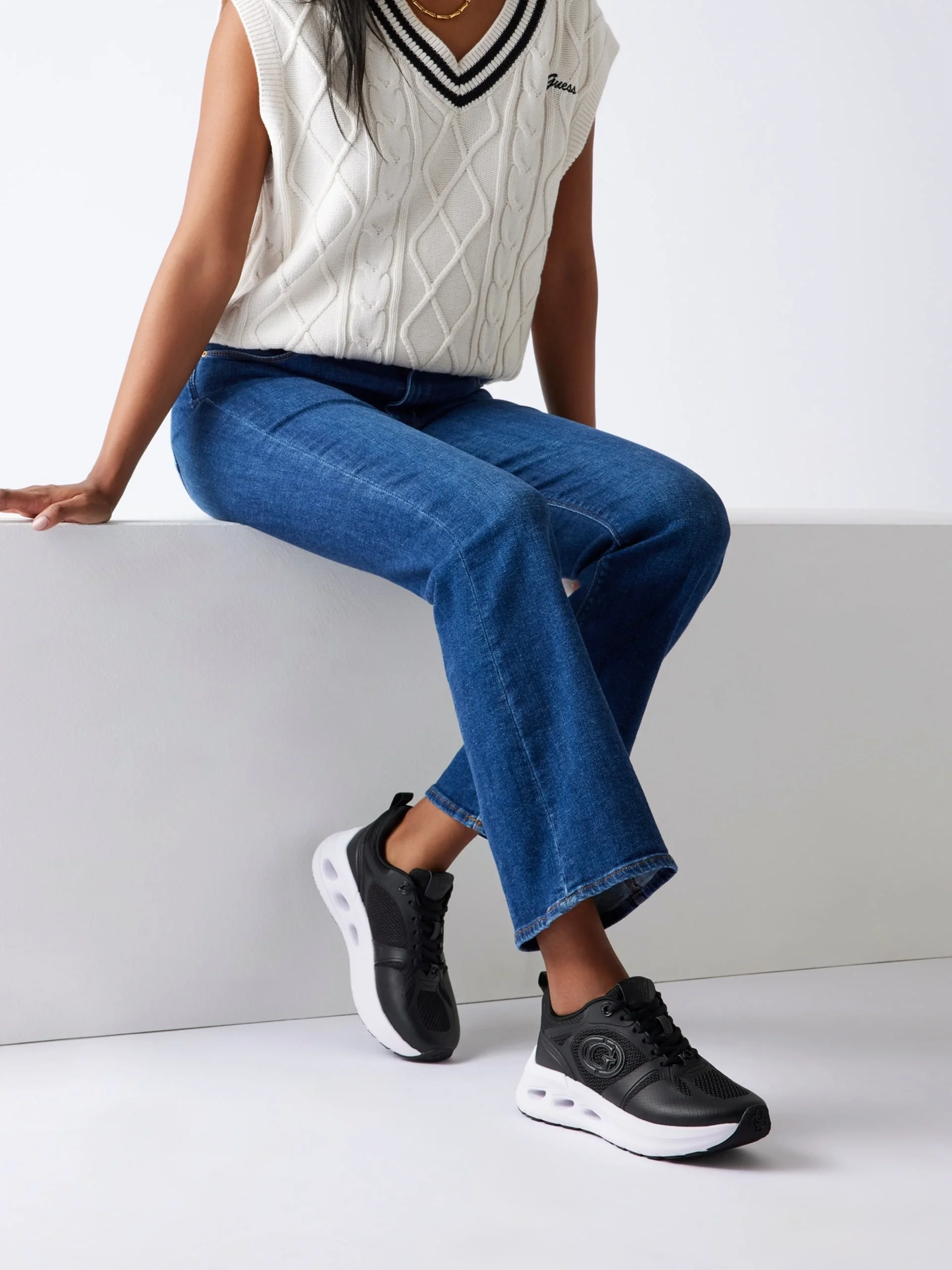 Guess Sebass Kadın Siyah Sneaker FLTSEBELE12-BLACK