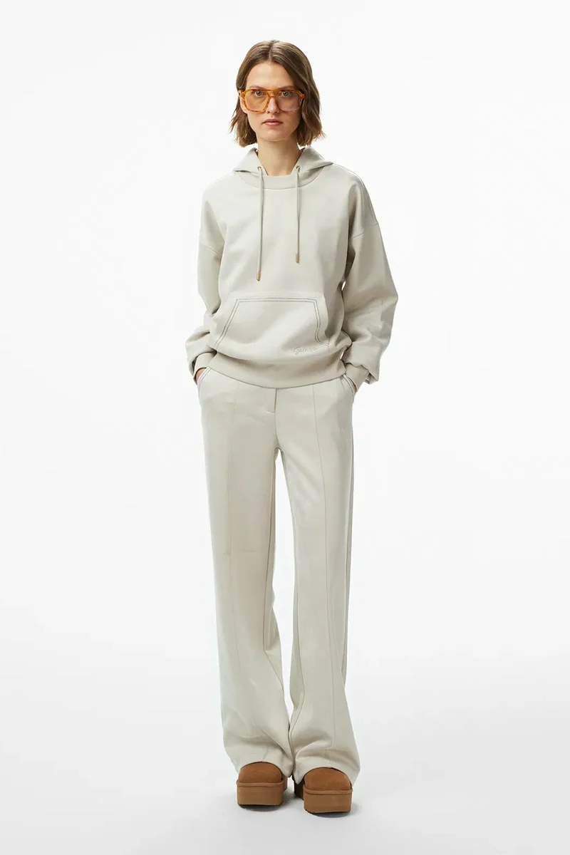 Guess Tailoring Kadın Krem Tailored Fit Scuba Eşofman Altı W5BB53KAUJ2-A115